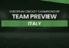 Italy (ITA) Team Preview: European Cricket Championship. ecc, t10, fantasy, fantasy prediction, fantasy preview, dream11, dream11 team, drea11 prediction, ITA vs DEN dream11 prediction